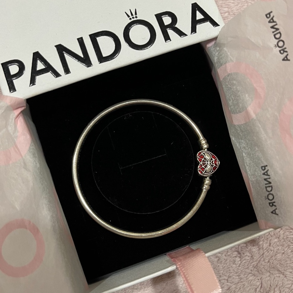 Pandora Spider-man Bangle Bracelet. Never worn! OG price w/ tax was $135.